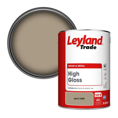 Leyland Trade Wood & Metal High Gloss Paint (4010-Y30R) 5L