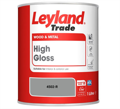 Leyland Trade Wood & Metal High Gloss Paint (4502-R) 1L
