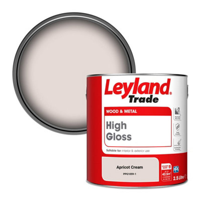 Leyland Trade Wood & Metal High Gloss Paint Apricot Cream (PPG1059-1) 2.5L