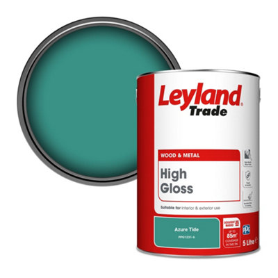 Leyland Trade Wood & Metal High Gloss Paint Azure Tide (PPG1231-6) 5L