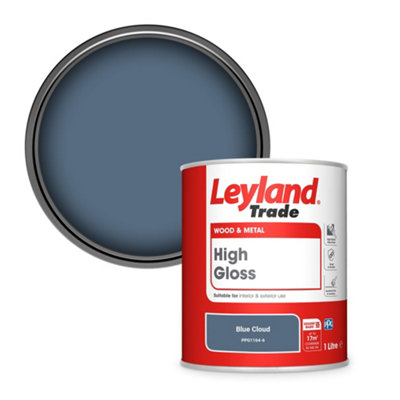 Leyland Trade Wood & Metal High Gloss Paint Blue Cloud (PPG1164-6) 1L
