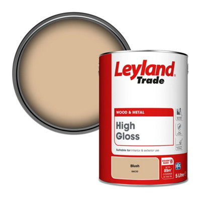 Leyland Trade Wood & Metal High Gloss Paint Blush (06C33) 5L