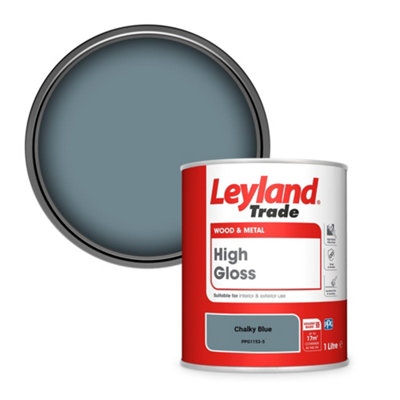Leyland Trade Wood & Metal High Gloss Paint Chalky Blue (PPG1153-5) 1L