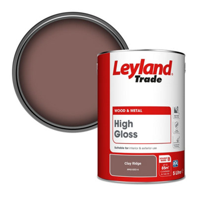 Leyland Trade Wood & Metal High Gloss Paint Clay Ridge (PPG1053-6) 5L