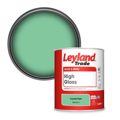 Leyland Trade Wood & Metal High Gloss Paint Crystal Gem (PPG1227-4) 1L