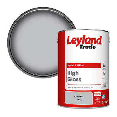 Leyland Trade Wood & Metal High Gloss Paint Cumulus (22B17) 5L