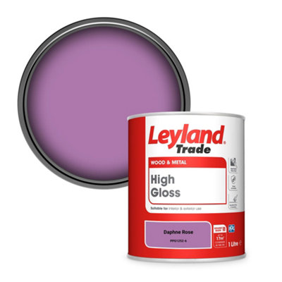 Leyland Trade Wood & Metal High Gloss Paint Daphne Rose (PPG1252-6) 1L