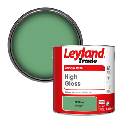 Leyland Trade Wood & Metal High Gloss Paint Elf Shoe (PPG1226-5) 2.5L