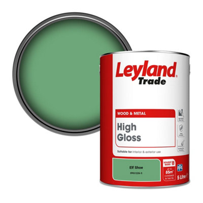 Leyland Trade Wood & Metal High Gloss Paint Elf Shoe (PPG1226-5) 5L