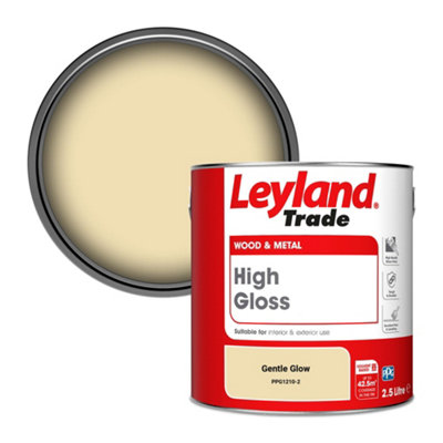 Leyland Trade Wood & Metal High Gloss Paint Gentle Glow (PPG1210-2) 2.5L