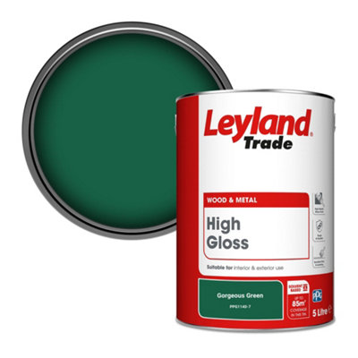Leyland Trade Wood & Metal High Gloss Paint Gorgeous Green
