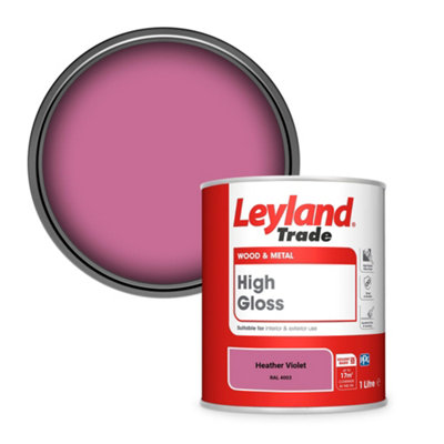 Leyland Trade Wood & Metal High Gloss Paint Heather Violet (RAL 4003) 1L