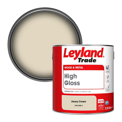 Leyland Trade Wood & Metal High Gloss Paint Heavy Cream (PPG1098-2) 2.5L