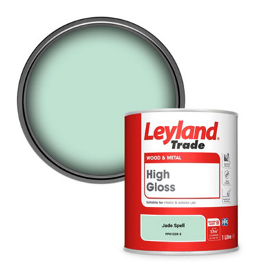Leyland Trade Wood & Metal High Gloss Paint Jade Spell (PPG1228-2) 1L