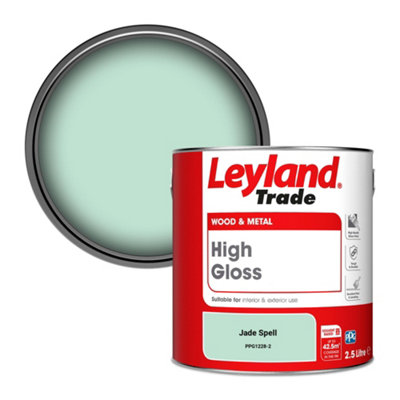 Leyland Trade Wood & Metal High Gloss Paint Jade Spell (PPG1228-2) 2.5L