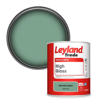 Leyland Trade Wood & Metal High Gloss Paint Mermaid Lagoon (PPG1139-4) 1L