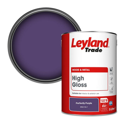 Leyland Trade Wood & Metal High Gloss Paint Perfectly Purple
