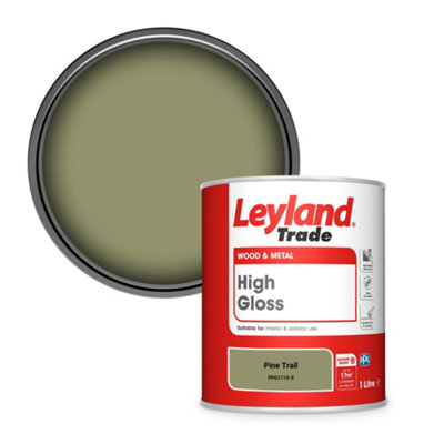 Leyland Trade Wood & Metal High Gloss Paint Pine Trail (PPG1115-5) 1L