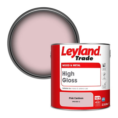 Leyland Trade Wood & Metal High Gloss Paint Pink Cardoon (PPG1051-2) 2.5L