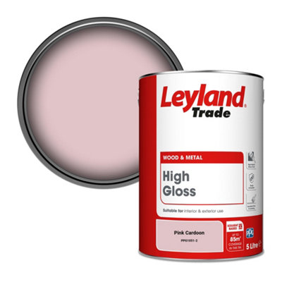 Leyland Trade Wood & Metal High Gloss Paint Pink Cardoon (PPG1051-2) 5L