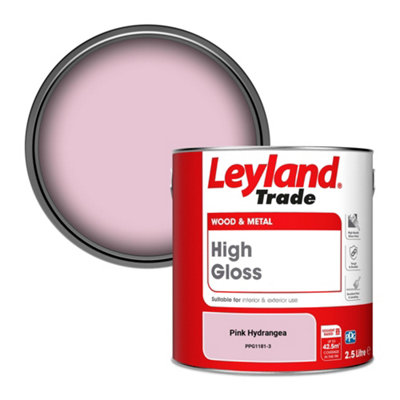 Leyland Trade Wood & Metal High Gloss Paint Pink Hydrangea (PPG1181-3) 2.5L