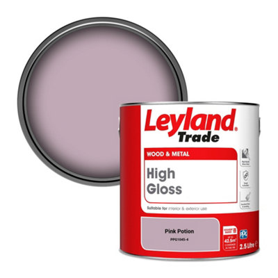 Leyland Trade Wood & Metal High Gloss Paint Pink Potion (PPG1045-4) 2.5L