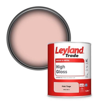 Leyland Trade Wood & Metal High Gloss Paint Pink Tinge (PPG1189-3) 1L