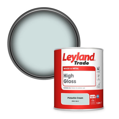 Leyland Trade Wood & Metal High Gloss Paint Pistachio Cream (PPG1148-2) 1L