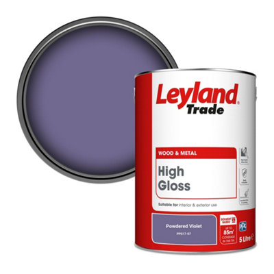 Leyland Trade Wood & Metal High Gloss Paint Powdered Violet (PPG17-07) 5L