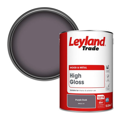 Leyland Trade Wood & Metal High Gloss Paint Purple Dusk (PPG13-19) 5L
