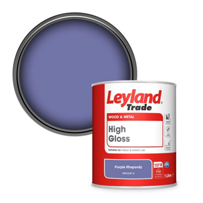 Leyland Trade Wood & Metal High Gloss Paint Purple Rhapsody (PPG1247-6) 1L