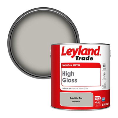 Leyland Trade Wood & Metal High Gloss Paint Rabbit's Ear (PPG0999-2) 2.5L