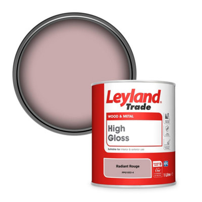 Leyland Trade Wood & Metal High Gloss Paint Radiant Rouge (PPG1053-4) 1L