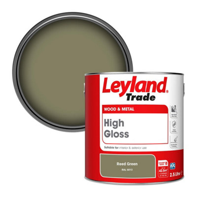 Leyland Trade Wood & Metal High Gloss Paint Reed Green (RAL 6013) 2.5L