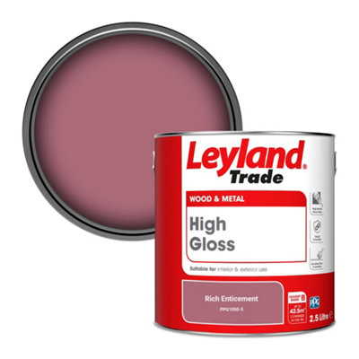 Leyland Trade Wood & Metal High Gloss Paint Rich Enticement (PPG1050-5) 2.5L
