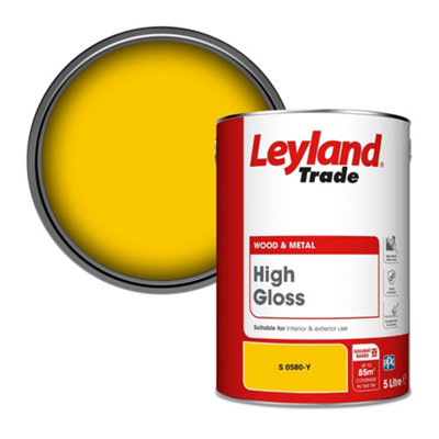 Leyland Trade Wood & Metal High Gloss Paint (S 0580-Y) 5L