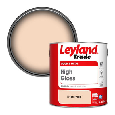 Leyland Trade Wood & Metal High Gloss Paint (S 1015-Y60R) 2.5L