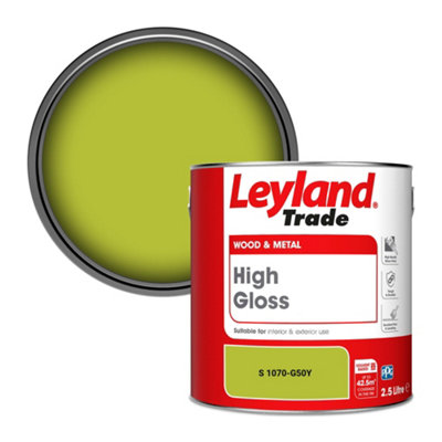 Leyland Trade Wood & Metal High Gloss Paint (S 1070-G50Y) 2.5L
