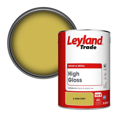 Leyland Trade Wood & Metal High Gloss Paint (S 2050-G90Y) 5L