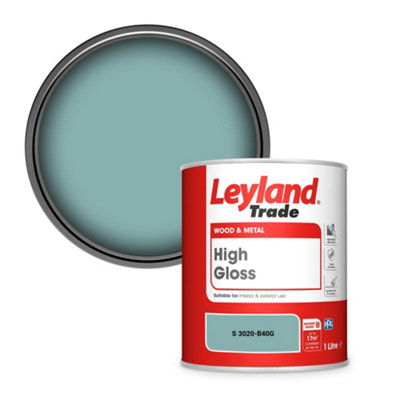 Leyland Trade Wood & Metal High Gloss Paint (S 3020-B40G) 1L