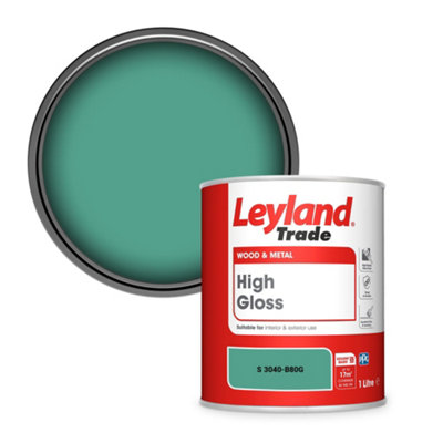 Leyland Trade Wood & Metal High Gloss Paint (S 3040-B80G) 1L