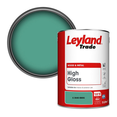 Leyland Trade Wood & Metal High Gloss Paint (S 3040-B80G) 5L