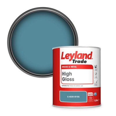 Leyland Trade Wood & Metal High Gloss Paint (S 4030-B10G) 1L
