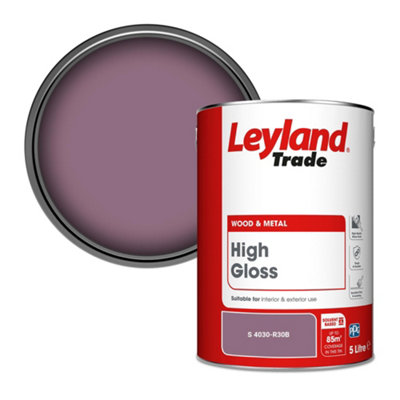 Leyland Trade Wood & Metal High Gloss Paint (S 4030-R30B) 5L