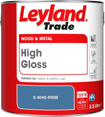 Leyland Trade Wood & Metal High Gloss Paint (S 4040-R90B) 2.5L