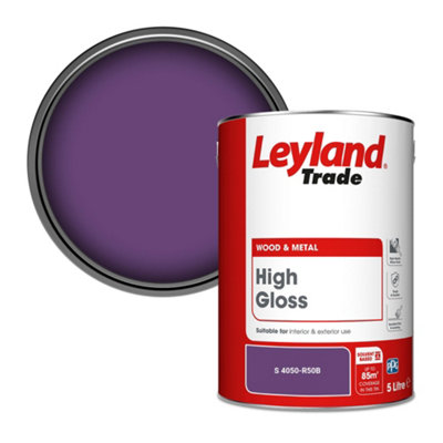Leyland Trade Wood & Metal High Gloss Paint (S 4050-R50B) 5L