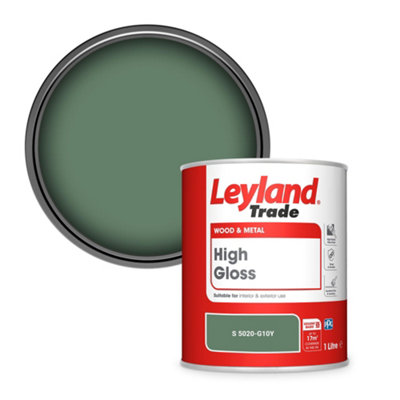 Leyland Trade Wood & Metal High Gloss Paint (S 5020-G10Y) 1L