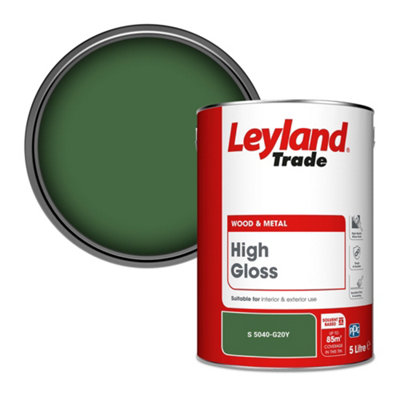 Leyland Trade Wood & Metal High Gloss Paint (S 5040-G20Y) 5L