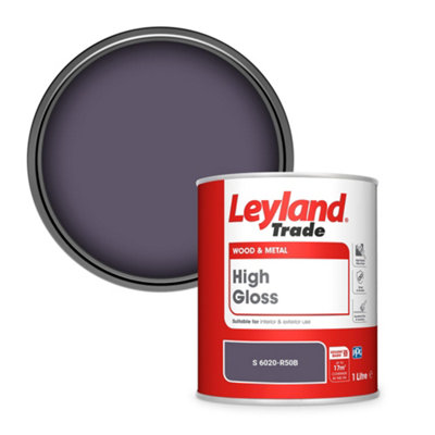 Leyland Trade Wood & Metal High Gloss Paint (S 6020-R50B) 1L