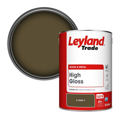 Leyland Trade Wood & Metal High Gloss Paint (S 7020-Y) 5L